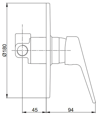 Смеситель E.C.A. Mix L 102102244 для душа