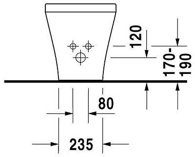 Биде напольное Duravit DuraStyle 228310