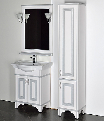 Мебель для ванной Aquanet Валенса 70 белый краколет/серебро