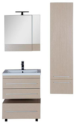 Тумба Aquanet Нота 58 подкатная светлый дуб