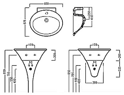 Раковина Hatria Sculture (65 см)