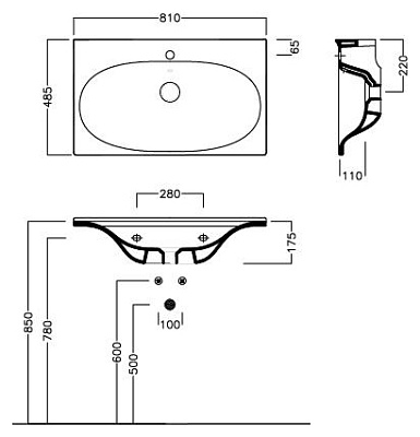 Раковина Hatria Le Fiabe Y1AB