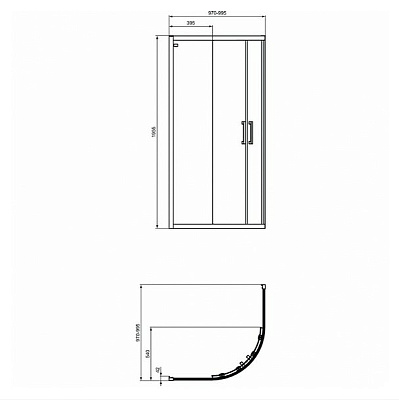 Душевой уголок Ideal Standard Connect 2 100х100 K9252V3
