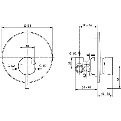 Смеситель для душа Ideal Standard Ceraline A6940AA