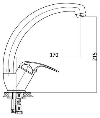 Смеситель GPD Eko MTE80 для кухонной мойки