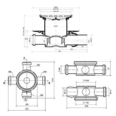 Confluo Standard Ceramic 3 Точечный трап PESTAN