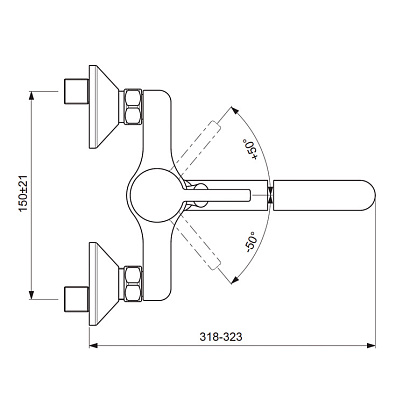 Смеситель Vidima Logik BA280AA для ванны с душем