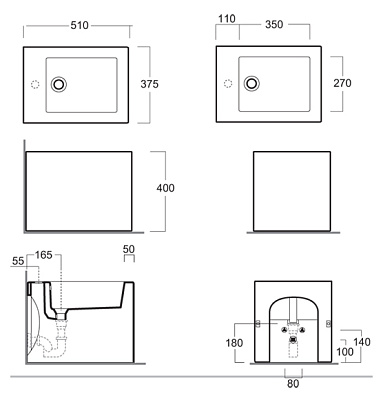 Биде напольное Simas Frozen FZ 04