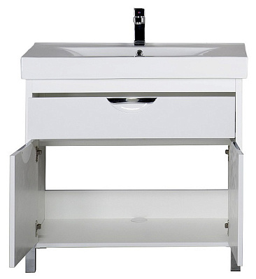 Тумба с раковиной Aquanet Гретта 90 белая