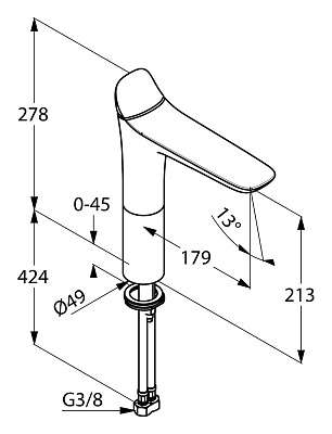 Смеситель Kludi Ambienta 532960575 для раковины