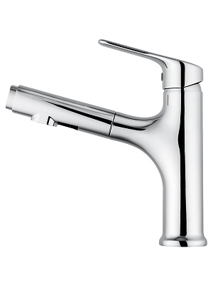 Смеситель для раковины с выдвижным изливом WONZON & WOGHAND, Хром WW-AE4151-CR