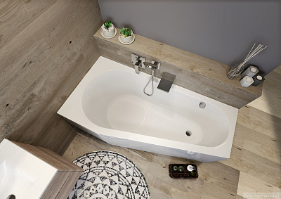 Акриловая ванна RIHO Delta Plug & Play R 160