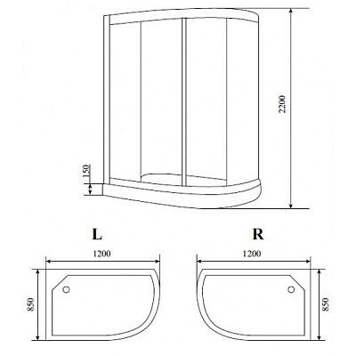 Душевая кабина Timo Standard T-1102 R