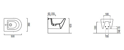 Биде подвесное GSI Norm