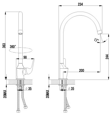 Смеситель Lemark plus Advance LM1205C для кухонной мойки