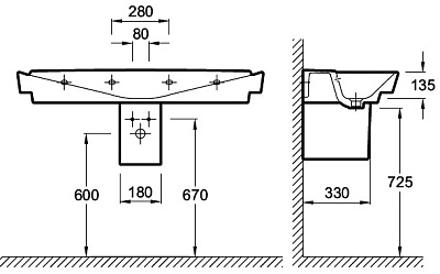 Раковина Jacob Delafon Reve E4824