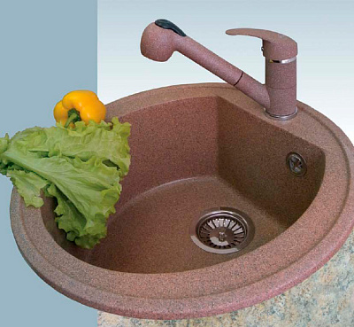 Смеситель GranFest 1774 для кухонной мойки терракот