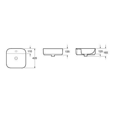 Раковина накладная Lavinia Boho Bathroom Sink Slim 33311007