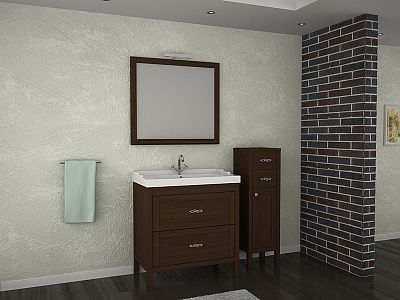 Тумба с раковиной ASB-Mebel Римини 80 бук тироль