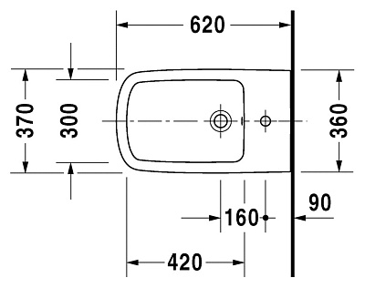 Биде подвесное Duravit DuraStyle 228615