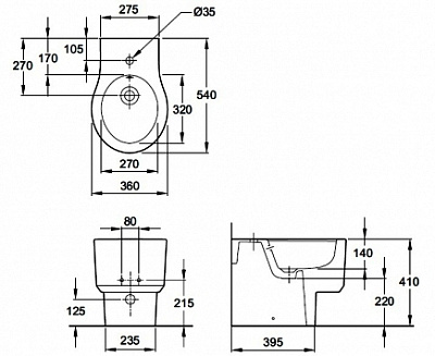Биде напольное Jacob Delafon Formilia Viragio E4775