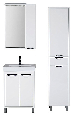 Шкаф-пенал Aquanet Гретта белый