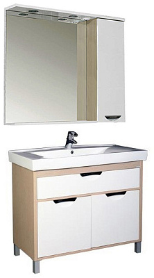 Тумба с раковиной Aquanet Гретта 90 светлый дуб