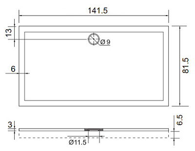 Поддон для душа Aquanet Gamma 140x80