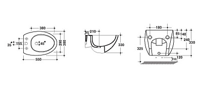 Биде подвесное Disegno Ceramica Ovo 978/1