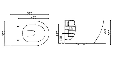 Чаша для унитаза подвесного BelBagno Flay-r BB506CH