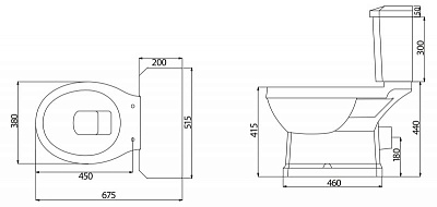 Чаша для унитаза BelBagno Trevi BB135CP
