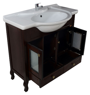 Тумба с раковиной ASB-Mebel Флоренция 85 бук тироль витраж