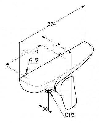 Смеситель Kludi Ambienta 537100575 для душа