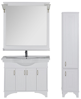 Тумба с раковиной Aquanet Валенса 110 белая