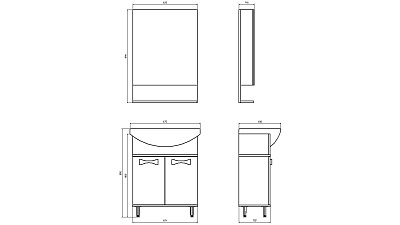 Тумба под раковину ASB-Mebel Мираж 65