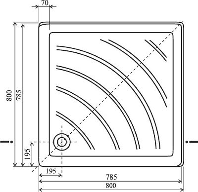 Поддон для душа Ravak ANGELA-80 PU