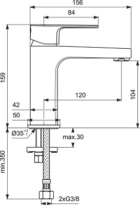 Смеситель для раковины Ideal Standard Cerafine Model O BC553AA