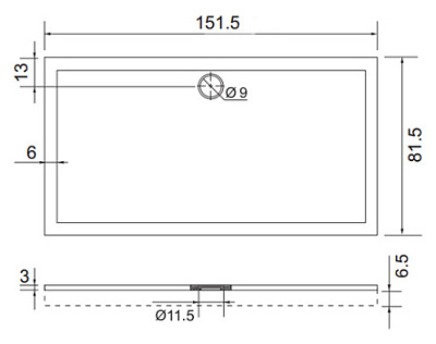 Поддон для душа Aquanet Gamma 150x80