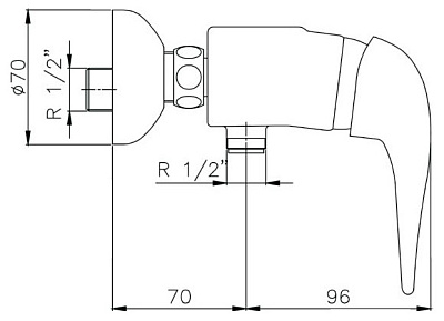 Смеситель E.C.A. Mix 2000 102102227 для душа