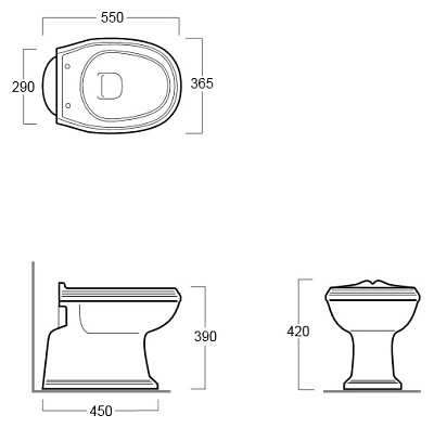 Унитаз приставной Simas Arcade AR 801