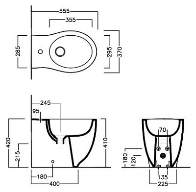 Биде напольное Hatria Le Fiabe Y1AA