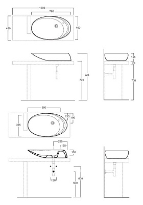 Раковина Simas Bohemien BO12 накладная