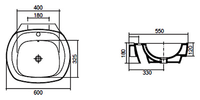 Раковина Disegno Ceramica Tratto 358-1