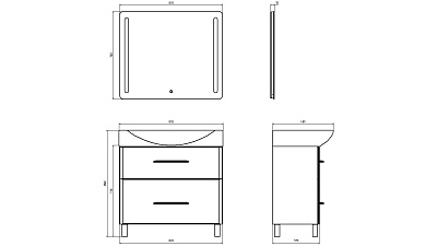 Тумба под раковину ASB-Mebel Андрия 85