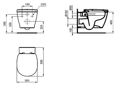 Унитаз подвесной Ideal Standard Connect E814901