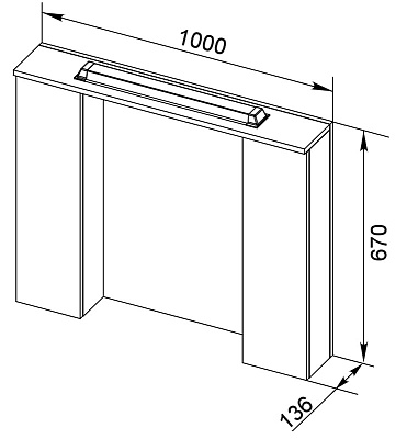 Зеркало-шкаф Aquanet Тиана 100 светлый дуб