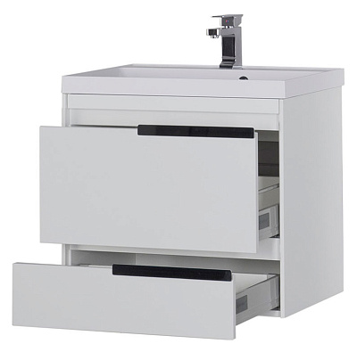 Тумба с раковиной Aquanet Тиволи 70 белая