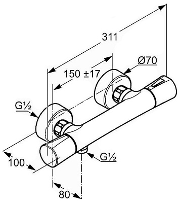 Термостат Kludi Zenta 351009138 для душа