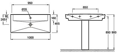 Раковина Jacob Delafon Reve E4801