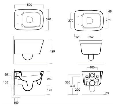 Унитаз подвесной Simas Evolution EVO18